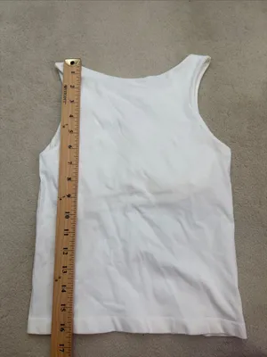 Free People Intimately White Stretchy Racerback Cropped Tank Top Size M/L thumbnail 5