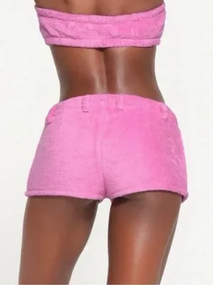 Skims Terry Cover-Up Short Micro Mini Shorts Low Rise Beach Vacation Lounge NWT thumbnail 4