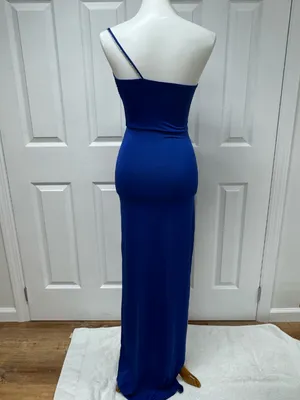 Lucy In The Sky - Royal Blue One Shoulder Formal Gown - Size S - NEW Without Tag thumbnail 3
