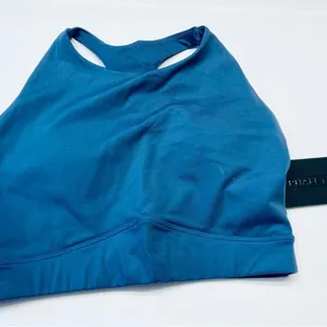 Alphalete Alphalux Sports Bra Women XS Supreme‎ Blue High Neck Racerback Gym Top thumbnail 2