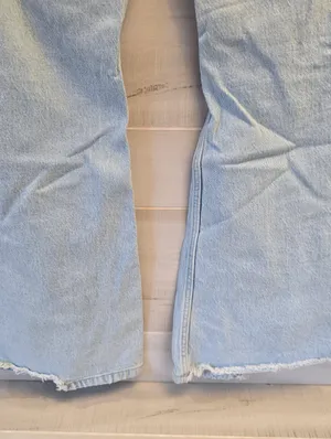 {10x32} Wrangler High Rise Fierce Flare Light Blue Denim Jeans Women's thumbnail 7