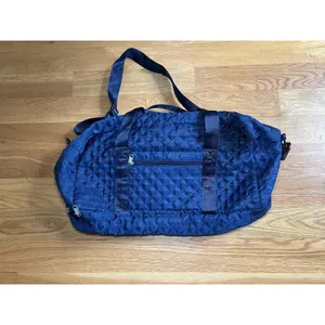 ZUOMANNI Blue Quilted 20" Travel Duffel Bag Soft Carry On Womens Gym Weekender thumbnail 3