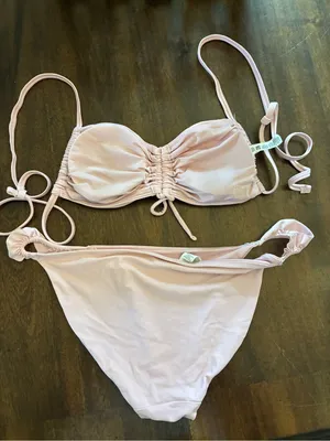 Aerie Bikini Set Medium Purple String Two Piece Swimsuit thumbnail 4