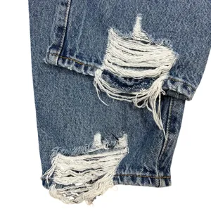 Levi's Premium 501 Jeans 28 Distressed Ripped Thrashed Grunge Straight Leg Denim thumbnail 6