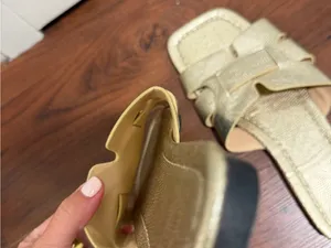 Gold flats sandals Size 7 thumbnail 5
