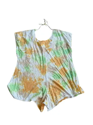 ONE TEASPOON Green Yellow Tie Dye Romper Sz Medium NEW NWT thumbnail 2