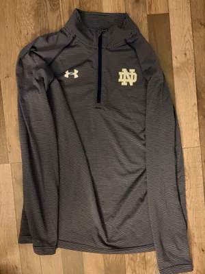 Under Armour Notre Dame Striped Quarter-Zip  thumbnail 1
