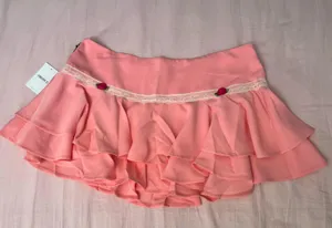 Forever 21 x Betsy Johnson Pink Lace Rosette Skirt thumbnail 1