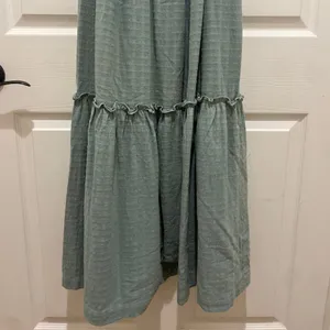 Mustard Seed Seafoam Green Smocked Ruffle Tiered Maxi Dress thumbnail 7