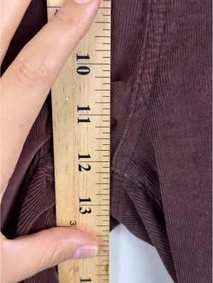Free People Just Float On Corduroy Flare Pants Plum Size 30 Raw Hem Boho thumbnail 10