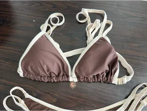 West Coast Contrast Bikini Set Brown Size M thumbnail 3