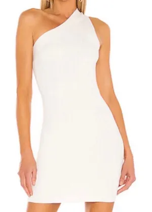 NBD White One Shoulder Dress  thumbnail 1
