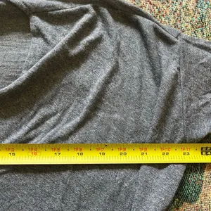 Abercrombie & Fitch Gray Wide V-Neck Sweater with Wrap Design SZ XS Long Sleeve thumbnail 11