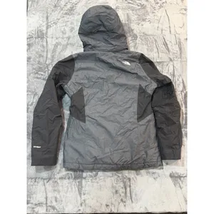 The North Face HyVent Jacket Womens Grey Black Hooded Waterproof Coat M thumbnail 3