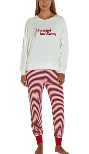 Wildfox Twisted but Sweet Christmas Intimates Set Women’s Red & White Size XS thumbnail 1
