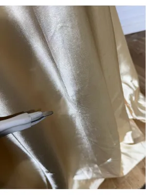 Vintage 90s prom dress golden satin open back mermaid formal homecoming fairy S thumbnail 14