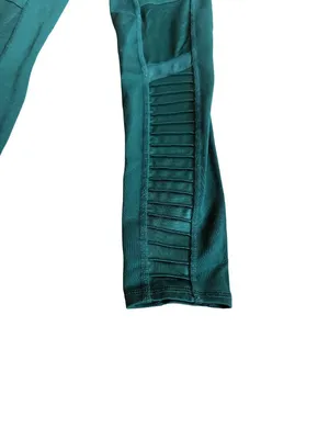 Alo Yoga High-Waisted Moto Leggings Greem Stretch Ankle Length Workout Size XS thumbnail 2