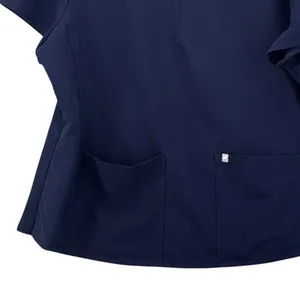 Fabletics Womens Scrub Top Size 2x Performance Navy Medical Nurse Doctor thumbnail 5