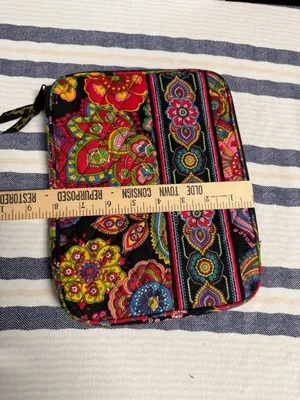 Vera Bradley Retired Symphony in Hue Tablet Sleeve Case Paisley Floral Zip thumbnail 6