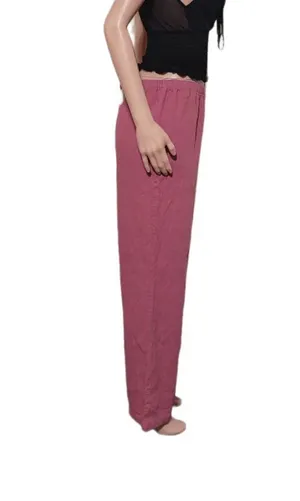 women textured high waist elastic waist pull-on pink pant L thumbnail 4