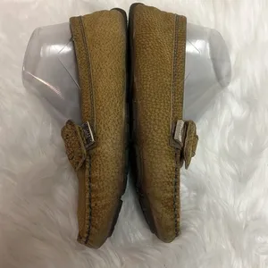 Ugg Australia Beige Fur‎ Lined Logo Buckle Loafer Size 7 A1 thumbnail 5