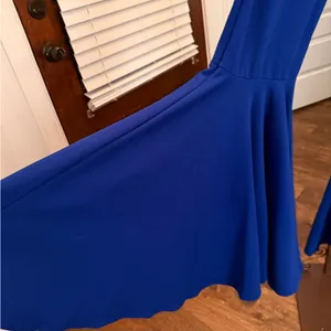 Royal Blue NWOT Fitted High Rise Stretch Flared Women's Pants thumbnail 6