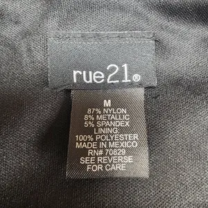 Rue 21 Black Sequined Handkerchief Cropped Top (M) thumbnail 7
