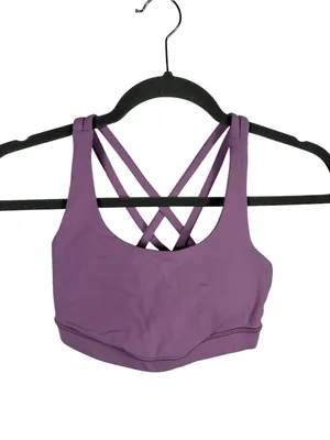 Lululemon Energy Bra Purple Fog Size 2 Strappy Medium Support Sports Bra Yoga‎ thumbnail 3