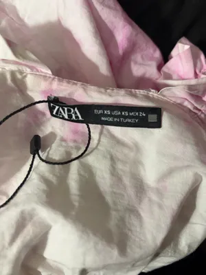 Zara tie dye poplin top size XS thumbnail 3