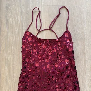 Showpo Backless Maxi Dress Sequins Blaze Size US4 Red thumbnail 2