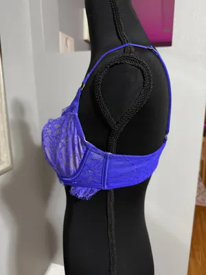 Victoria's Secret Shine Strap Unlined Low-Cut Lace Demi Bra Violetta 36C thumbnail 4