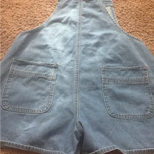 Denim Overalls Shorts Blue Size XL thumbnail 4