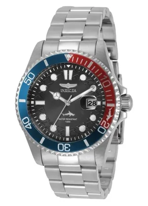 Invicta Pro Diver Men’s 43mm Pepsi Bezel Black Dial Quartz Steel Watch BNIB thumbnail 1