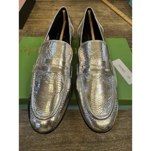 Kate Spade New York METALLIC SILVER Women's Genevieve Loafers‎ Size 6.5 Crinkle thumbnail 8