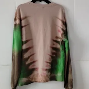 Grateful Dead tye dyed tan/ green sweatshirt, medium thumbnail 3