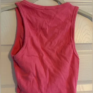 ZARA Crop Rib Halter Tank Pink thumbnail 3