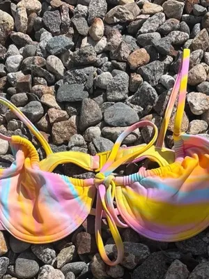 Blackbough Yellow Pink Blue Tie-Dye Bikini Set thumbnail 2
