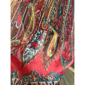 She’s Cool Maxi Y2K Sundress Pink‎ Paisley Size XL Babydoll Beachy Resort Boho thumbnail 7