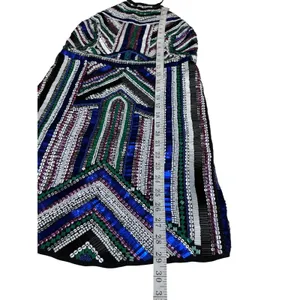 NBD x Naven Twins Womens Small Sequin Beaded Halter‎ Open Back Mini Dress Black thumbnail 11