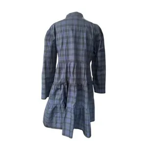 Sail To Sable Blackwatch Plaid Tunic Flare Dress Green Navy Tartan Womens Medium thumbnail 5