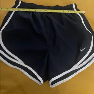 Nike Women's Navy and White Athletic Shorts thumbnail 1