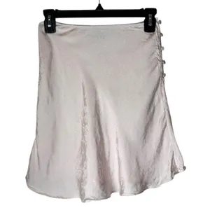 L'Academie Skirt Women XS Primrose Pink Satin‎ Floral The Elsa Button Mini Slip thumbnail 3