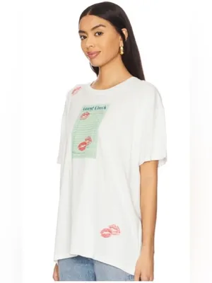 NWT Daydreamer Guest Check Tee “Lose my Number 💋” Oversized Large thumbnail 4