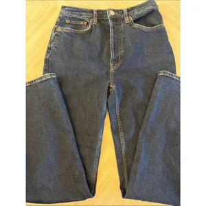 RE/DONE Dark Wash 70S Bootcut Jeans Button Fly Size 29 thumbnail 2