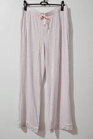 Victoria's Secret Modal Striped Button-Down Pajama Set - Pink/White - Size M thumbnail 5
