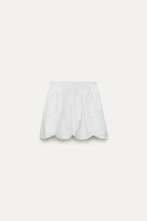 ZARA NWT white EMBROIDERED MINI SKIRT ZW COLLECTION. Size large thumbnail 5