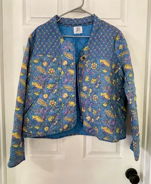 DRA Los Angeles floral quilted bomber jacket thumbnail 1