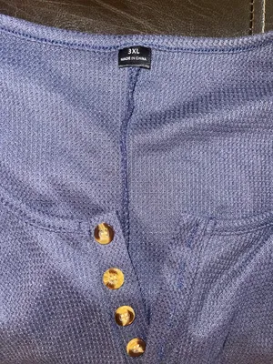 Blue Waffle Romper Size 3X thumbnail 2