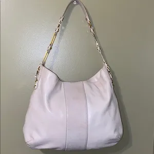 Tory Burch Taupe Leather Shoulder Bag with Gold Hardware thumbnail 4