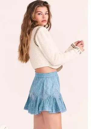 LoveShackFancy "Adia" Skirt Size S! thumbnail 2